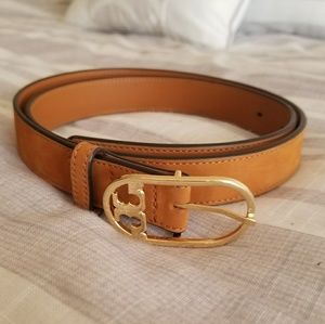 Tory Burch Gold Logo Belt